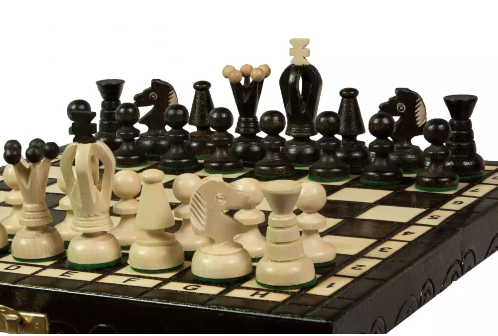 SZACHY KRÓLEWSKIE MAŁE (30x30cm) klonowe, ozdobne